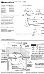 KitchenAid KGCC566H Dimensiones del producto