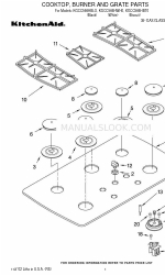 KitchenAid KGCC566HBL0 Liste des pièces