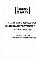 Century Mark IV CF-1888 Operating Instructions Manual