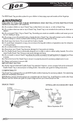 Britax BOB Gear Duallie SNACK TRAY Manual