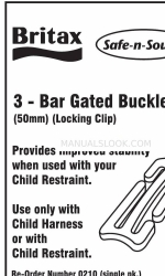 Britax BAR GATED BUCKLE Manual