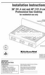 KitchenAid KGCP487JSS0 Installation Instructions Manual