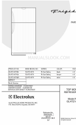 Frigidaire R134a Catálogo de piezas de fábrica