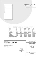 Frigidaire R134a Catálogo de piezas de fábrica