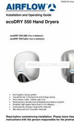 Airflow ecoDRY 550 Series Panduan Instalasi dan Pengoperasian