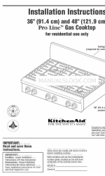 KitchenAid Pro Line KGCP467J Manual de instrucciones de instalación