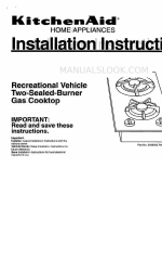 KitchenAid Recreational Vehicle Two-Sealed-Burner Gas Cooktop Installationsanleitung Handbuch