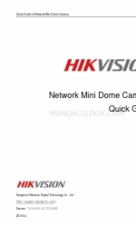 HIKVISION Network Mini Dome Camera 빠른 매뉴얼