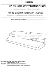 IKEA Vented Range Hood Instructions d'installation et manuel d'utilisation et d'entretien