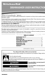 KitchenAid Architect II KUDC03IV User Instructions