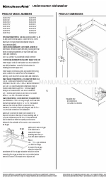 KitchenAid Architect II KUDC03IV 製品寸法