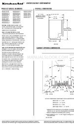 KitchenAid Architect Series II KUDK03FTSS Посібник з розмірів