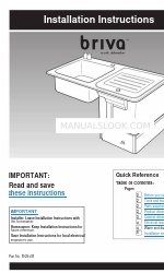 KitchenAid Briva Інструкція з монтажу Посібник з монтажу