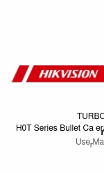 HIKVISION TURBO HD H0T Series Kullanıcı Kılavuzu