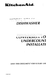 KitchenAid KD-21 SERIES Manuale di installazione