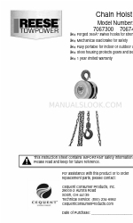 Cequent Reese 7067300 Fiche d'instruction