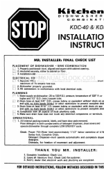 KitchenAid KDC-40 Installation Instructions Manual