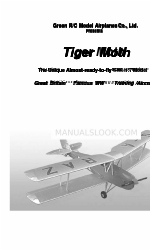 Green R/C Model Airplanes Tiger Moth Instrukcja obsługi