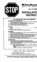 KitchenAid KDI-18 Installation Instructions Manual