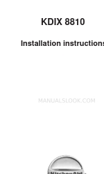 KitchenAid KDIX 8810 Installation Instructions Manual