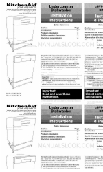 KitchenAid KUD125 Series Manuel d'instructions d'installation