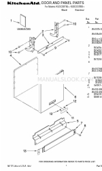 KitchenAid KUDC03ITBS1 Lista de piezas