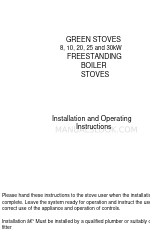 Green Stoves 10KW Installation And Operating Instructions Manual