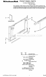 KitchenAid KUDD03DTPA10 Parts List