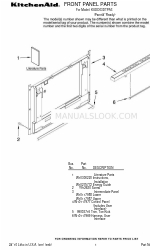 KitchenAid KUDD03DTPA3 Lista de peças