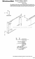 KitchenAid KUDD03STPA - Drawer Dishwasher w/ 6 Cycles Panel Ready Parts List