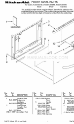 KitchenAid KUDD03STSS0 Список деталей