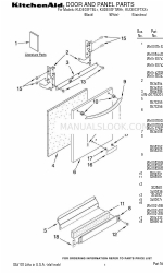 KitchenAid KUDE03FTBL - 24 Inch Fully Integrated Dishwasher Список деталей