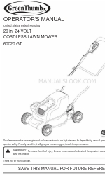 Green Thumb 60020 GT Operator's Manual