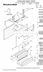 KitchenAid KUDE45CVBL - Superba Series: EQ Dishwasher Список деталей