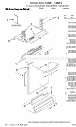 KitchenAid KUDE48FXBL0 Pièces pour portes et panneaux