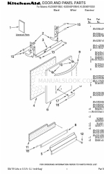 KitchenAid KUDE60FVBL - Superba EQ Fully Integrated Dishwasher Wit パーツリスト