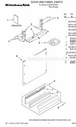 KitchenAid KUDE70FVPA - Fully Integrated Dishwasher Lista de piezas