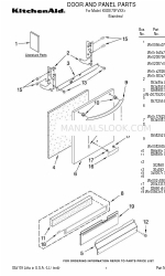 KitchenAid KUDE70FVSS1 Lista de piezas