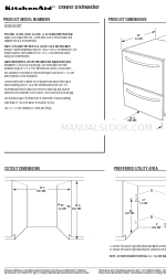 KitchenAid KUDH03DT Podręcznik wymiarów