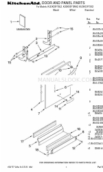 KitchenAid KUDK03FTBL - Dishwasher w/ 4 Cycle Arch II Onderdelenlijst