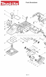 Makita 1806B Aufschlüsselung der Teile