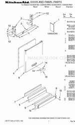 KitchenAid KUDK03ITBT - 24 Inch Full Console Dishwasher Lista de piezas