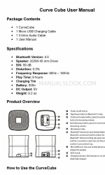 Garadise Curve Cube Manual do utilizador