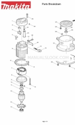 Makita 3606 Repartição das peças