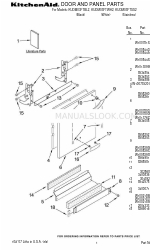 KitchenAid KUDM03FTBL2, KUDM03FTWH2, KUDM03FTSS2 Liste des pièces