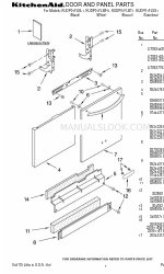 KitchenAid KUDP01FLBL1 Peças para portas e painéis