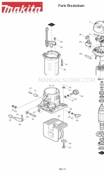 Makita 3708FC Opsplitsing onderdelen