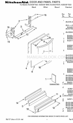 KitchenAid KUDS03FTBL0 Lista de piezas