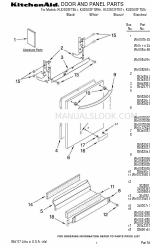 KitchenAid KUDS03FTBT - 24 Inch Fully Integrated Dishwasher Teileliste