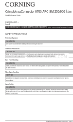 CORNING Crimplok+ Connector 8700 APC SM 250/900 mm Kurzreferenz-Handbuch